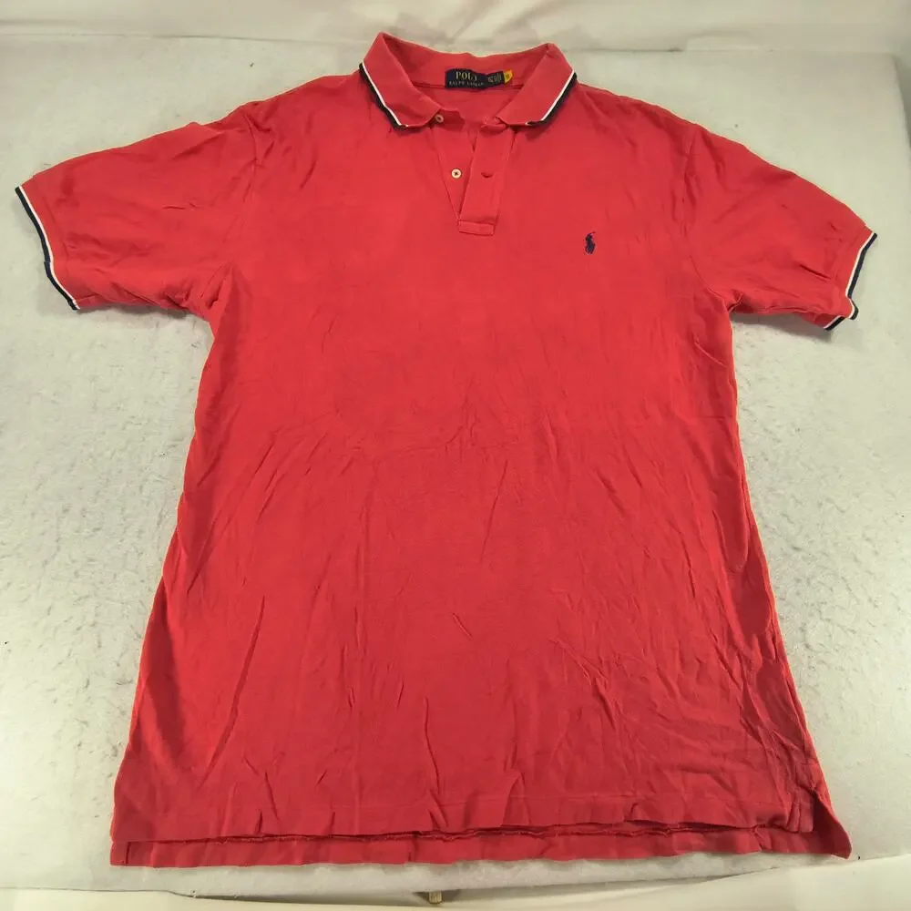 Polo Ralph Lauren Collared Polo Shirt Mens Size Extra Large Tall XLT Pink